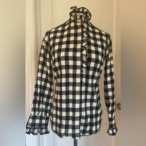 Buffalo plaid Ralph Lauren flannel blouse